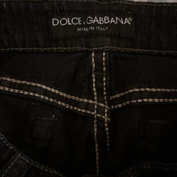 Dolce & Gabbana Women’s Faded Black Low Rise Jeans Women’s Size 26x28 - Picture 7 of 12